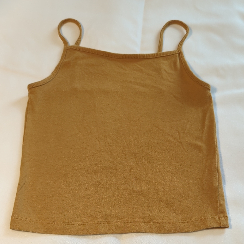 Mustard Yellow Spaghetti Strap Tank Top